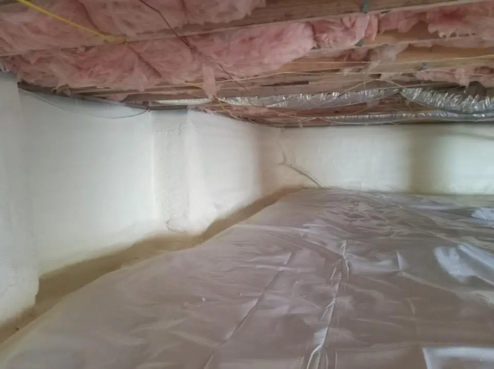 Crawl space encapsulation with closed-cell spray foam for Attic Insulation in Litchfield